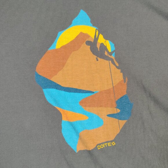 Doite Heritage T-Shirt Size XXL Chile Gray Retro Rock Climbing Boulder Graphic - Picture 4 of 11